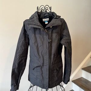 Columbia Omni Tech Waterproof Breathable Womens Black Hooded Full Zip Jacket XS